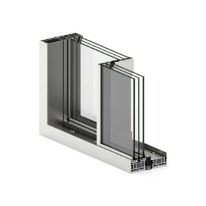 Cor Vision Plus minimal frame window system exterior view on contemporary facade